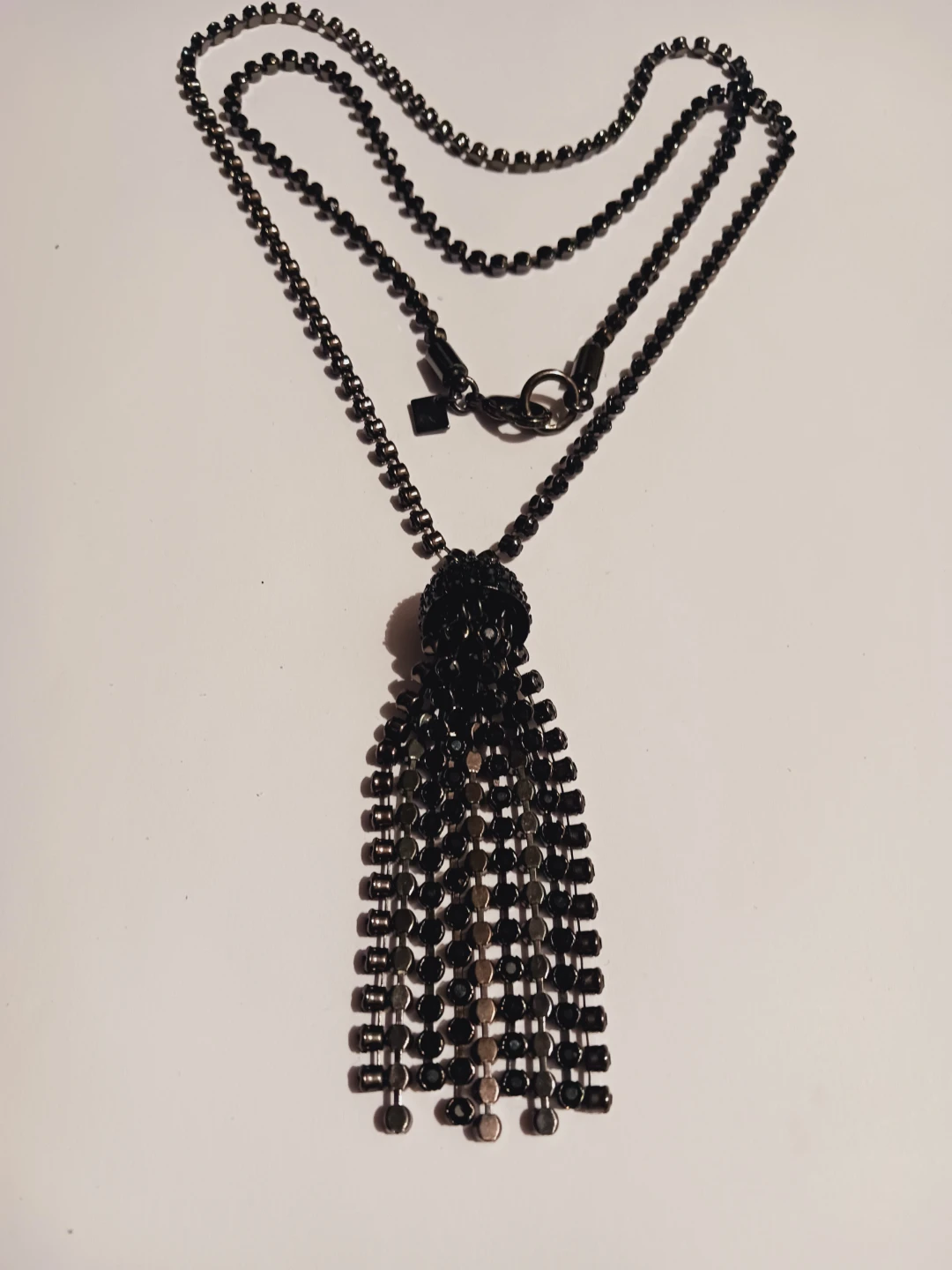 Banana Republic Black Tassel Pendant Necklace