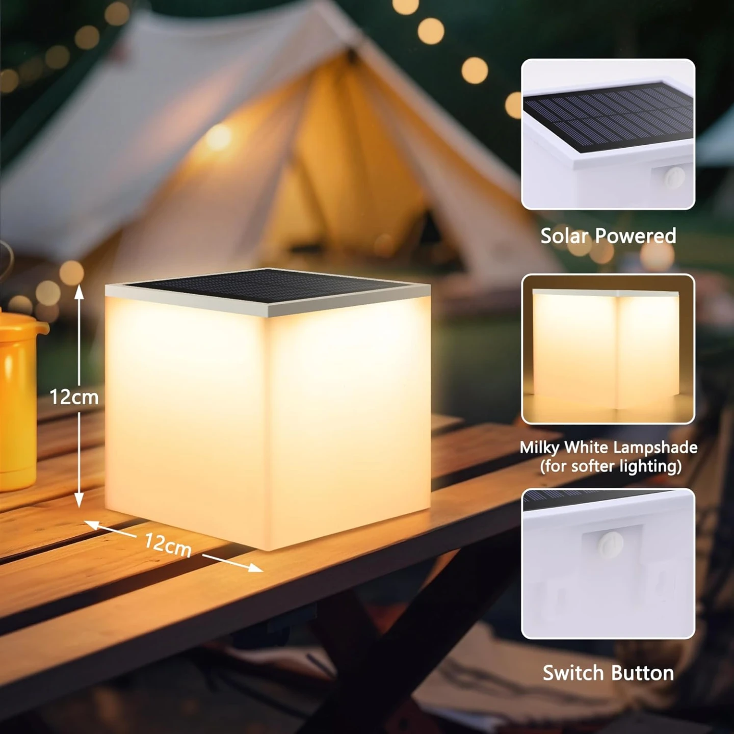 Solar Powered Cube Wall Light 2 pack - photo 4
