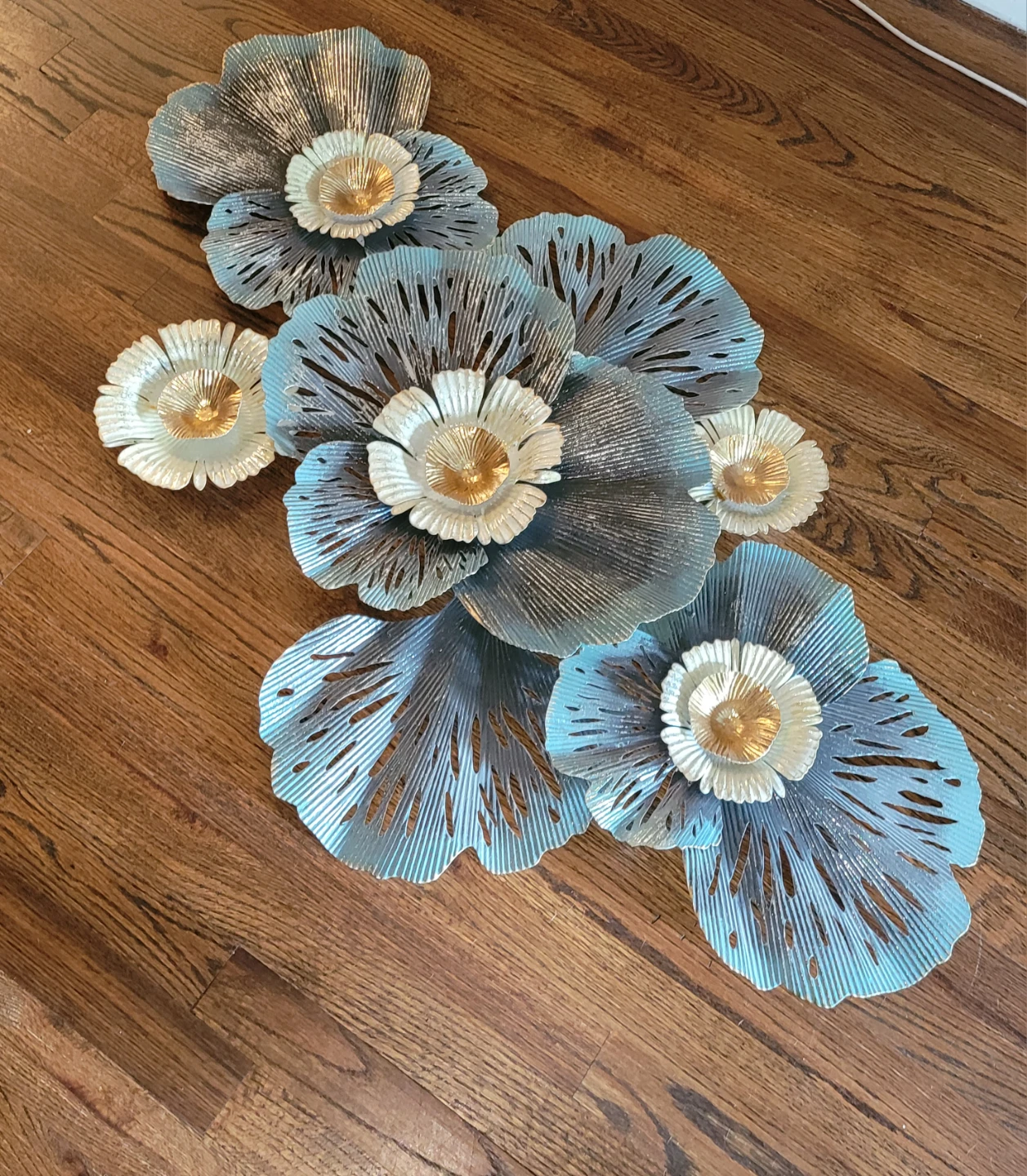 Metal Floral Wall Art Set