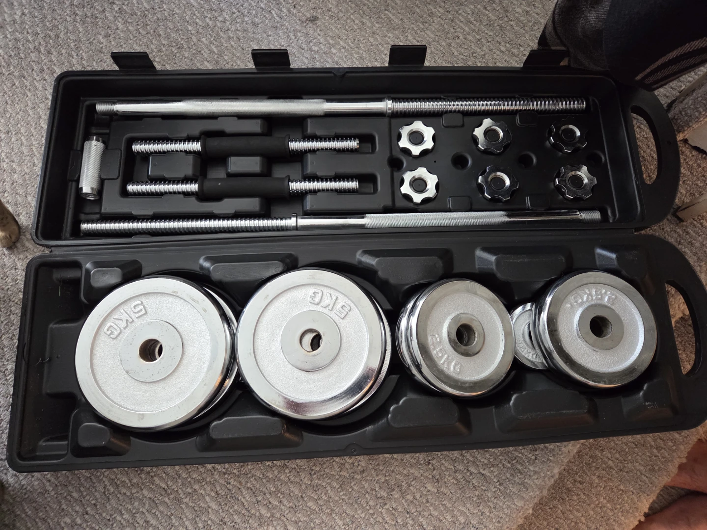 50kg Chrome Barbell and Dumbbell Set - photo 2