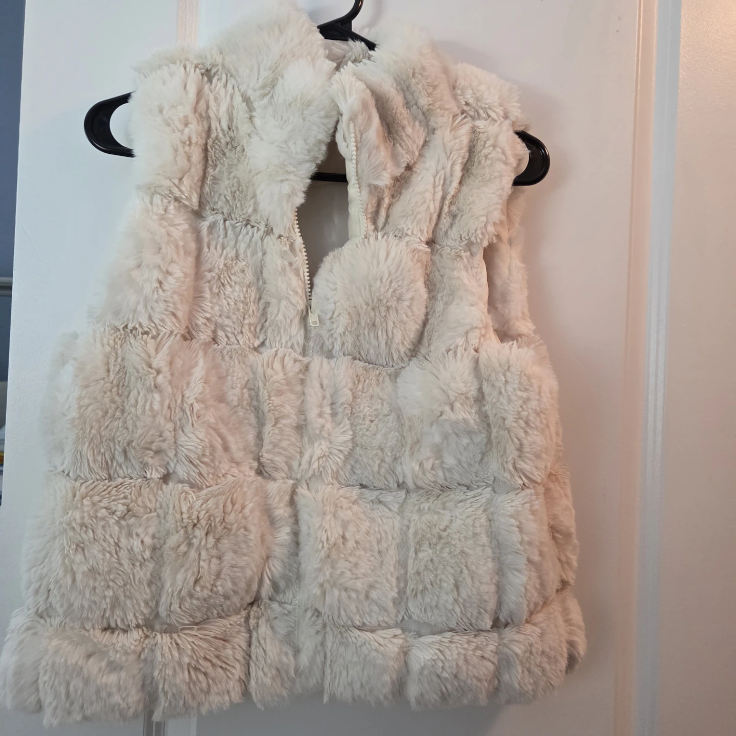 Cream Faux Fur Vest