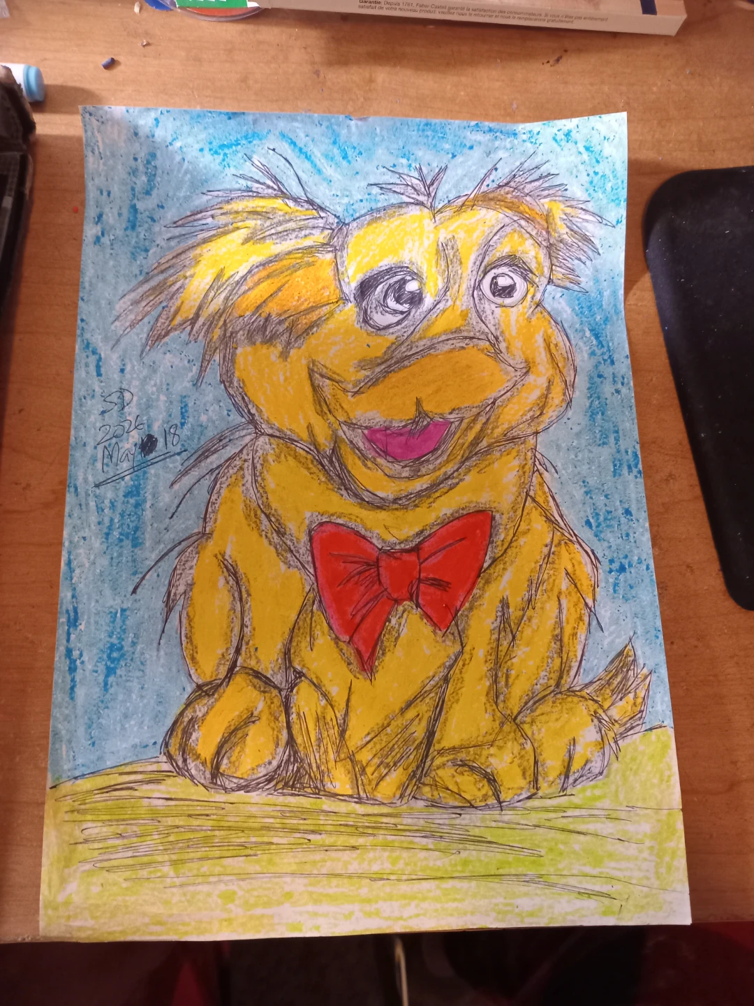 GOLDEN/YELLOW DOG DRAWING BY CUSTOM ARTIST SHERWIN