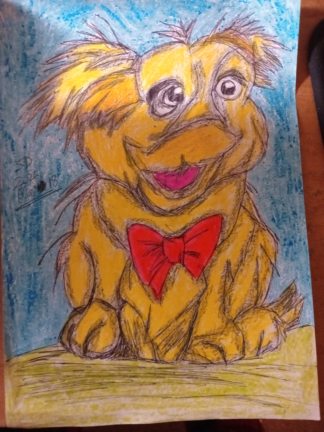 GOLDEN/YELLOW DOG DRAWING BY CUSTOM ARTIST SHERWIN - photo 3