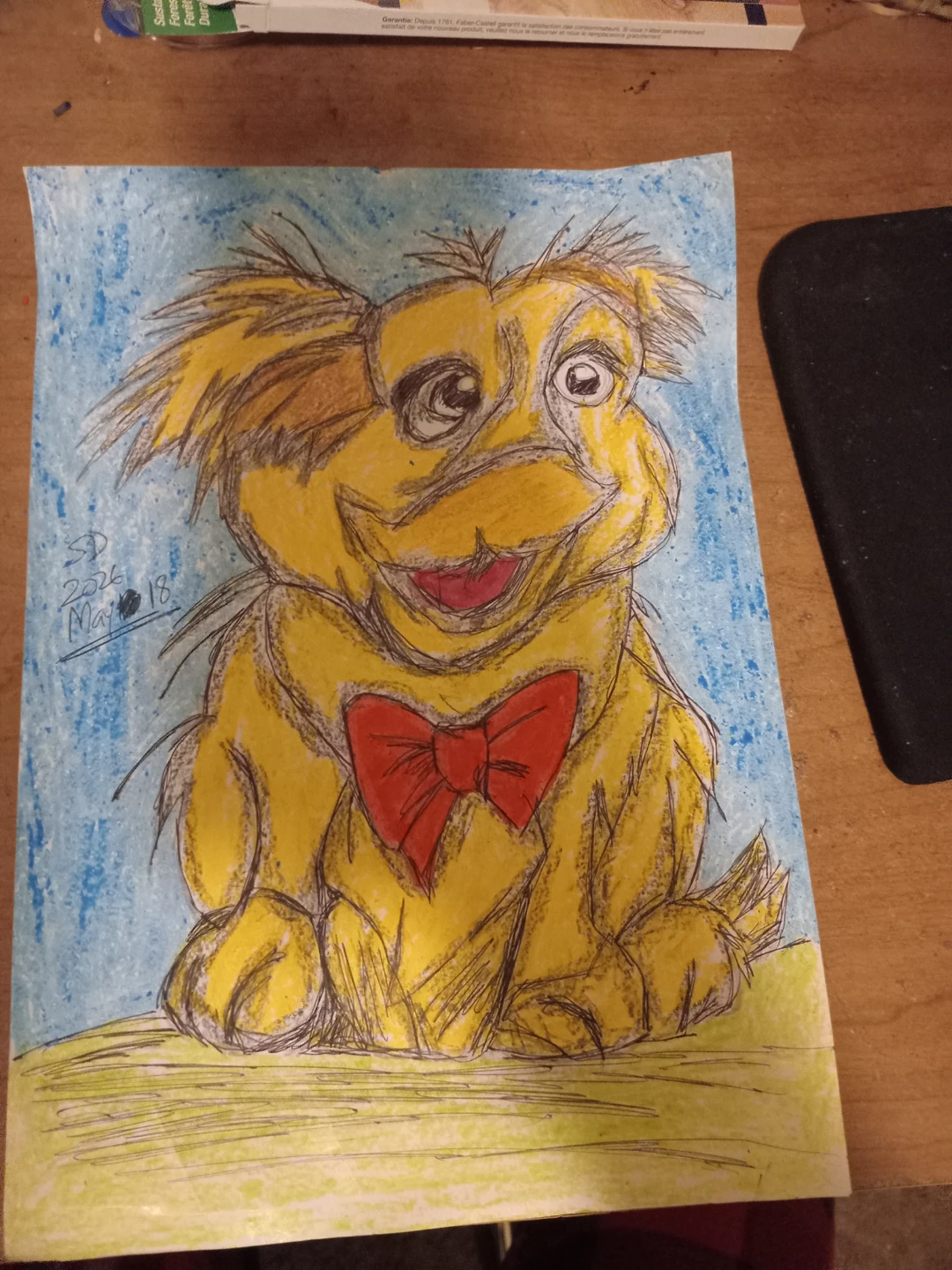 GOLDEN/YELLOW DOG DRAWING BY CUSTOM ARTIST SHERWIN - photo 4