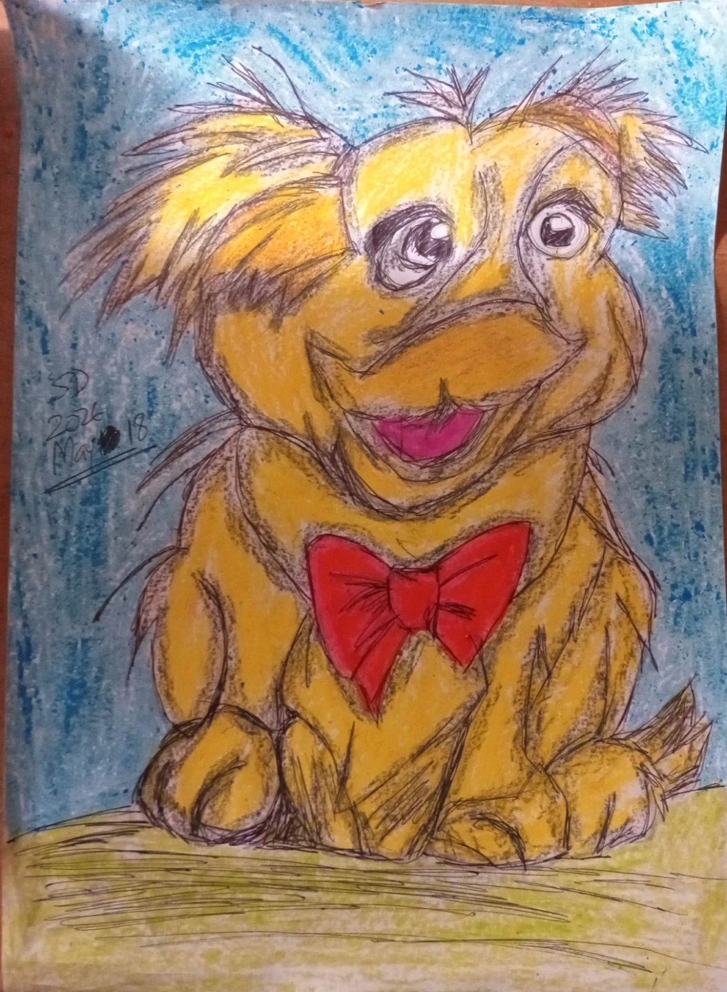 GOLDEN/YELLOW DOG DRAWING BY CUSTOM ARTIST SHERWIN - photo 5