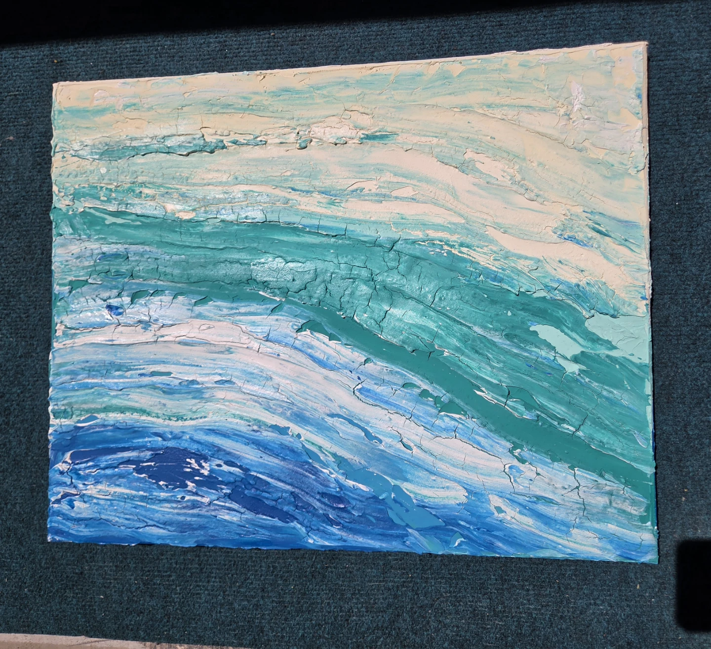 Textured Abstract Wave Painting