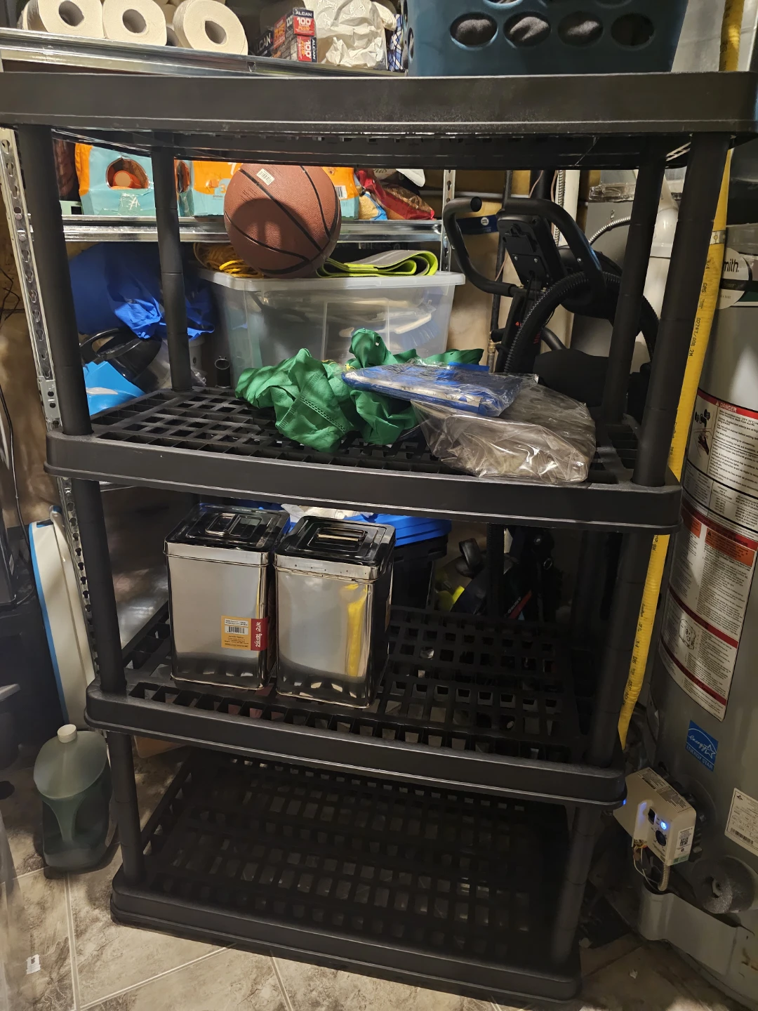 4-Tier Plastic Shelving Unit