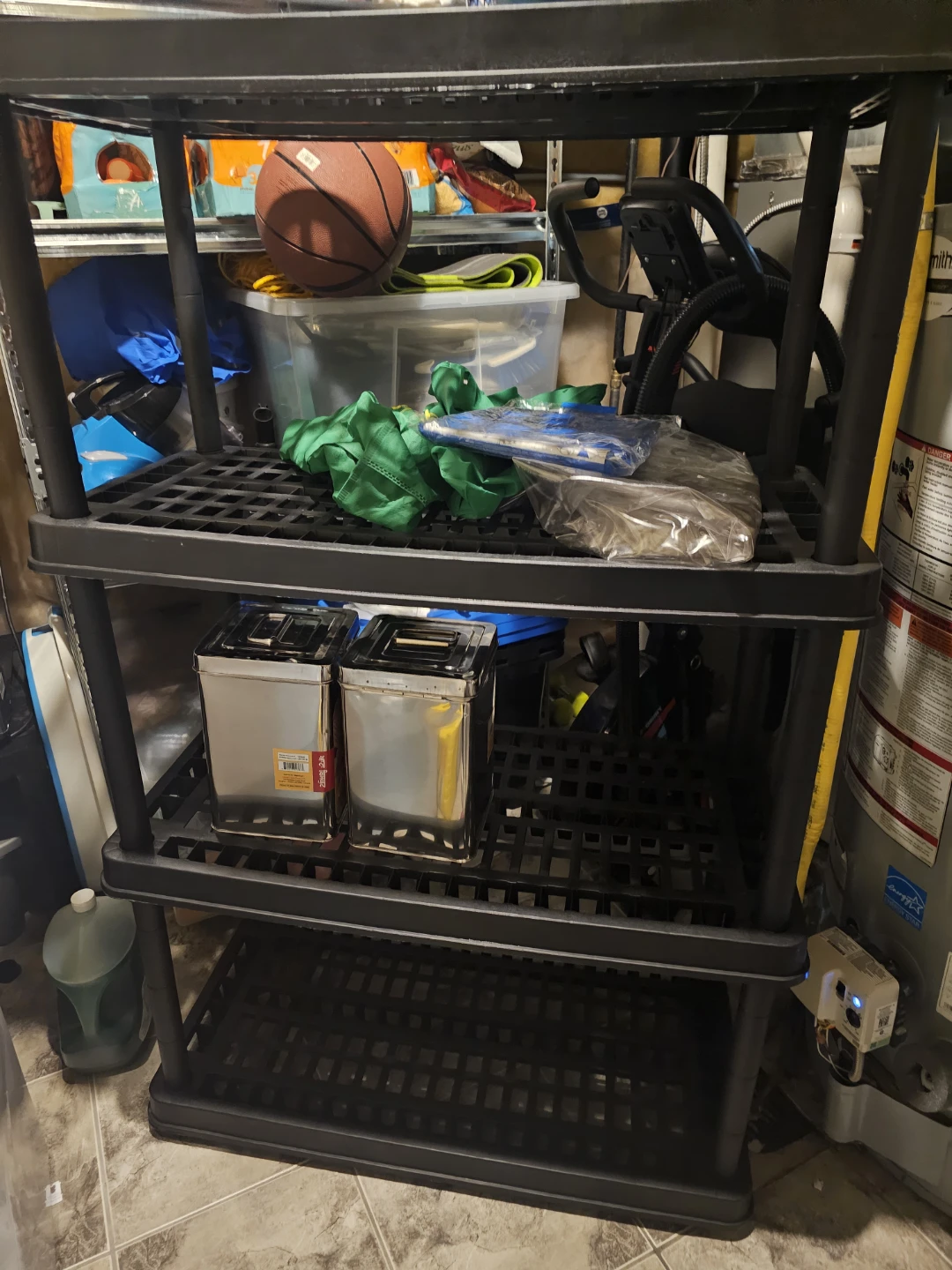 4-Tier Plastic Shelving Unit - photo 2
