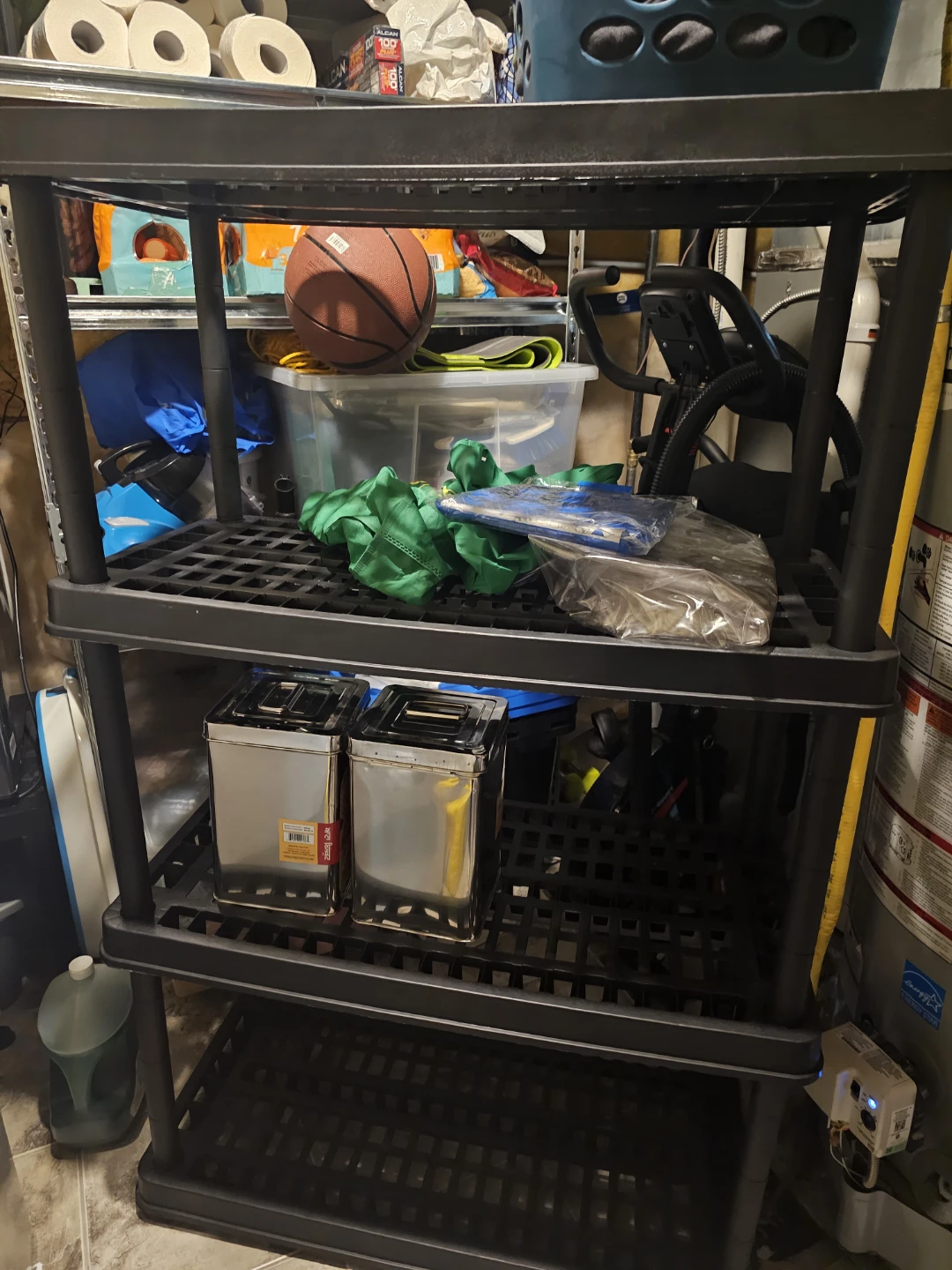 4-Tier Plastic Shelving Unit - photo 3