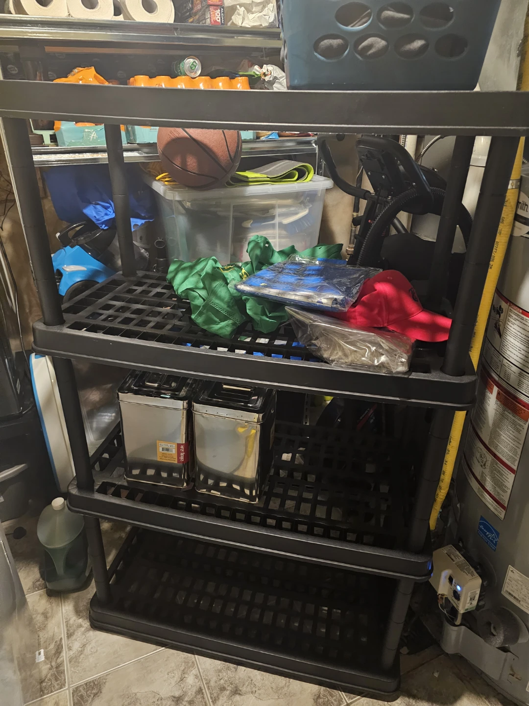 4-Tier Plastic Shelving Unit - photo 4