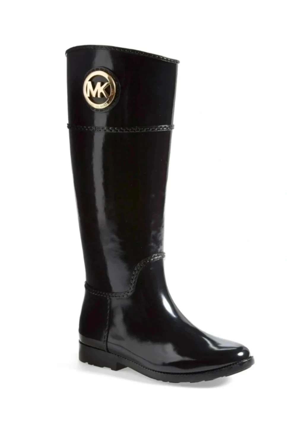 MICHAEL KORS BLACK TALL RAINBOOTS *Size 8