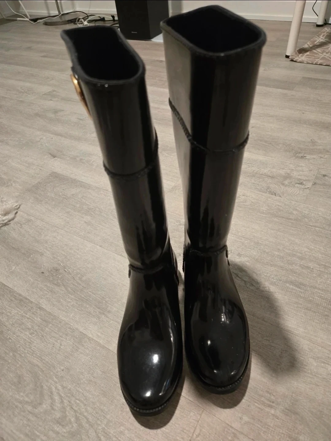 MICHAEL KORS BLACK TALL RAINBOOTS *Size 8 - photo 4