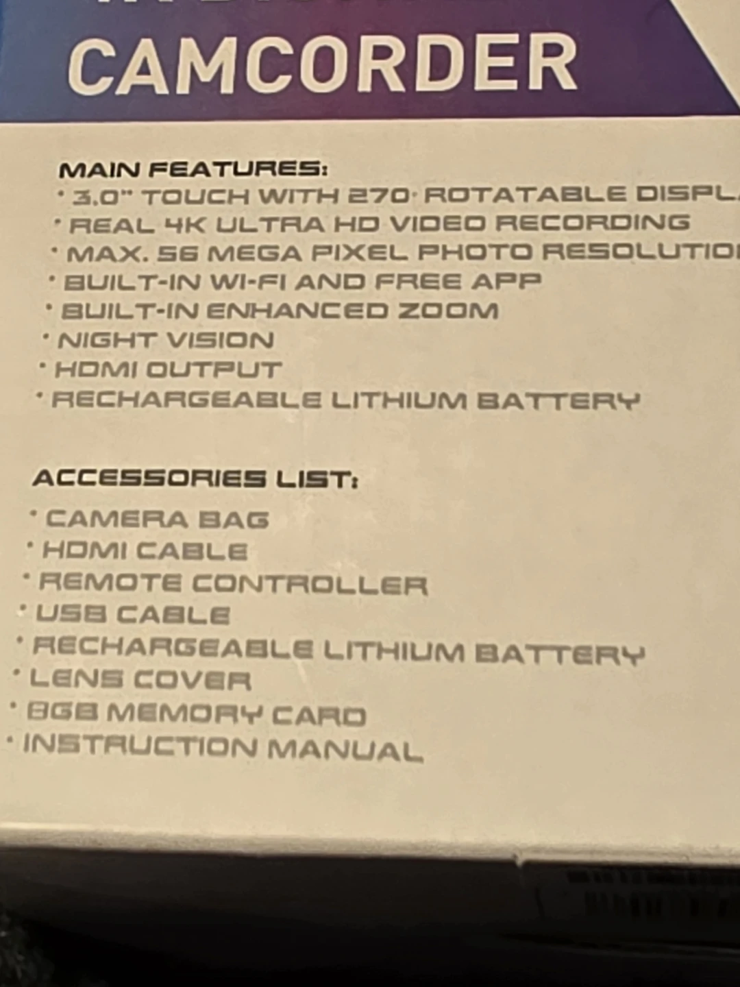 Vivitar 4K Digital Camcorder