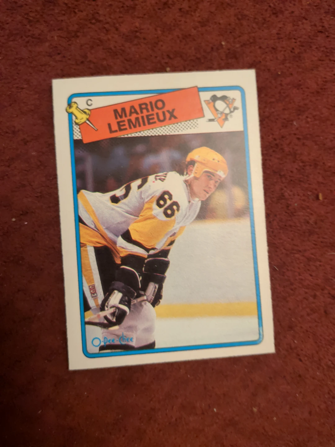 1988 O-Pee-Chee Mario Lemieux Hockey Card