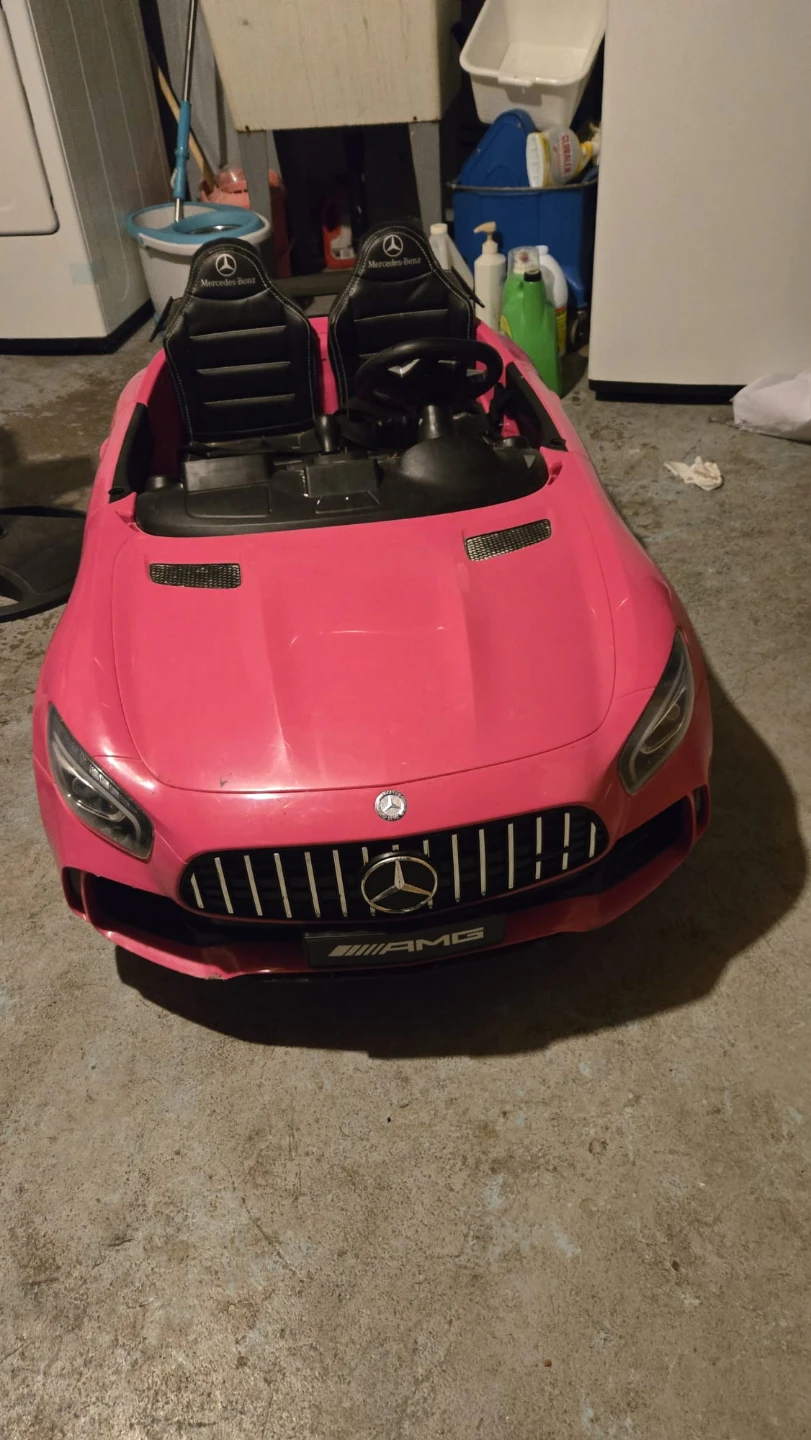 Pink Mercedes-Benz AMG Ride-On Car for Kids