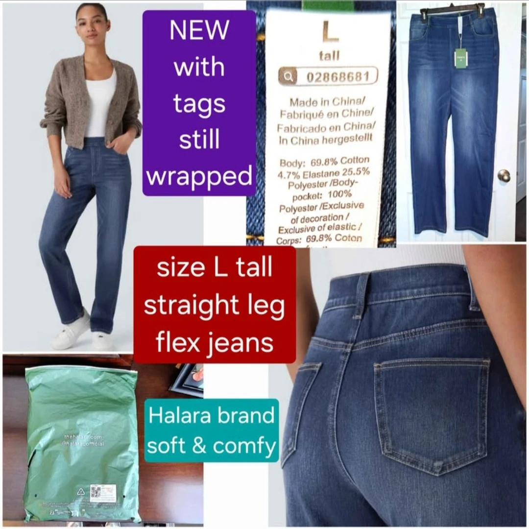 Halara Jeans - NEW - wide leg size L tall - photo 5