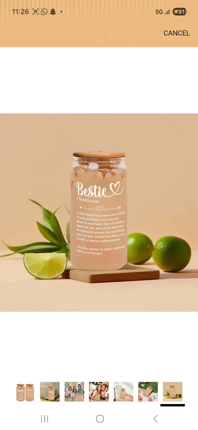 Bestie Tumbler 16oz with Lid, Brush, and Straw - photo 5