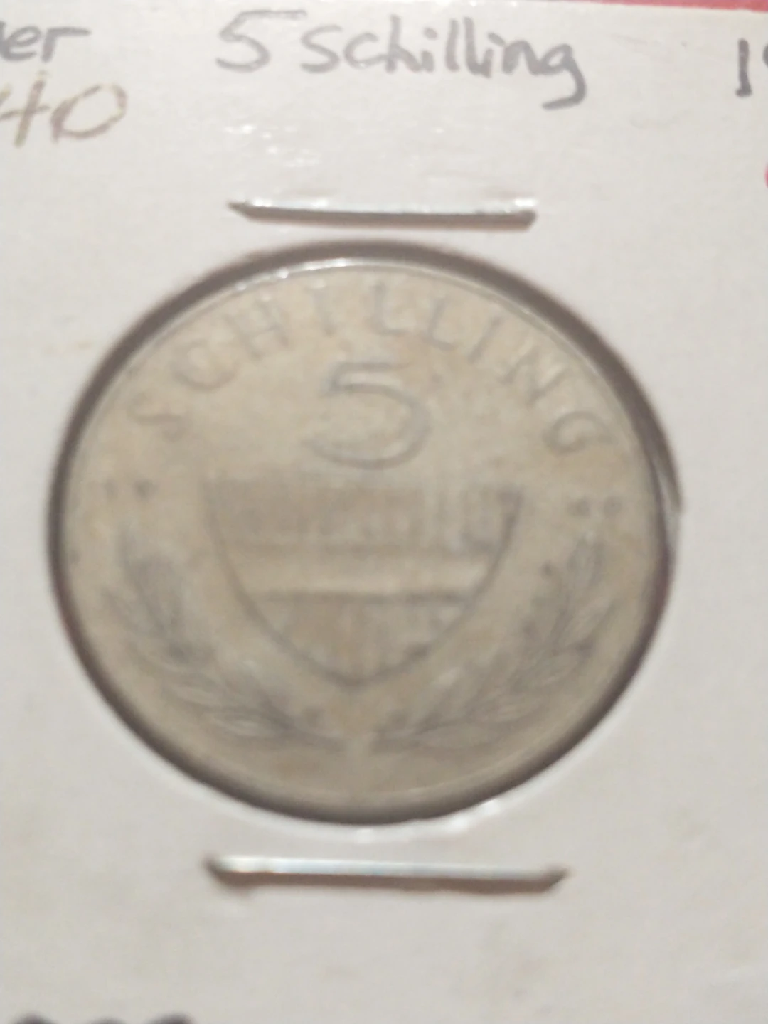 Nice 1960 Austria 5 schilling .640 silver coin KM#2889