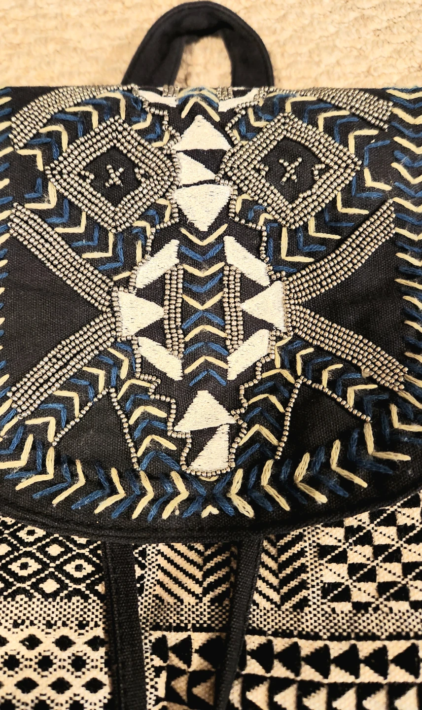 Embroidered Beaded Backpack - photo 2