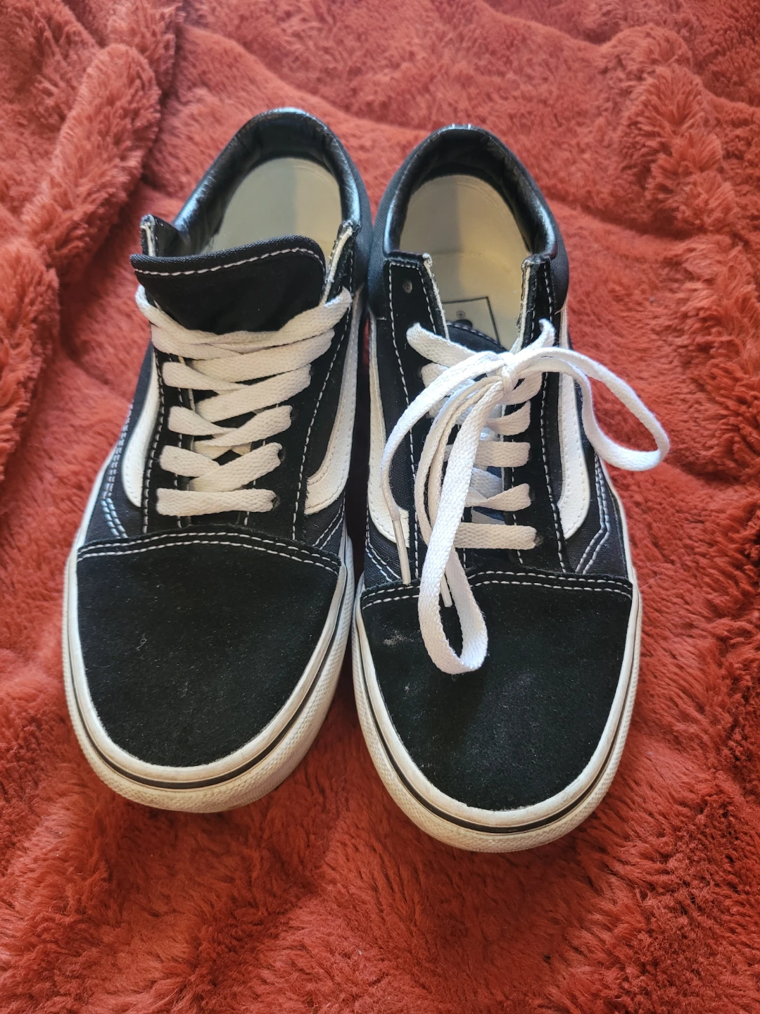 Vans Old Skool Platform Shoes Black White US Men's 5/W6.5