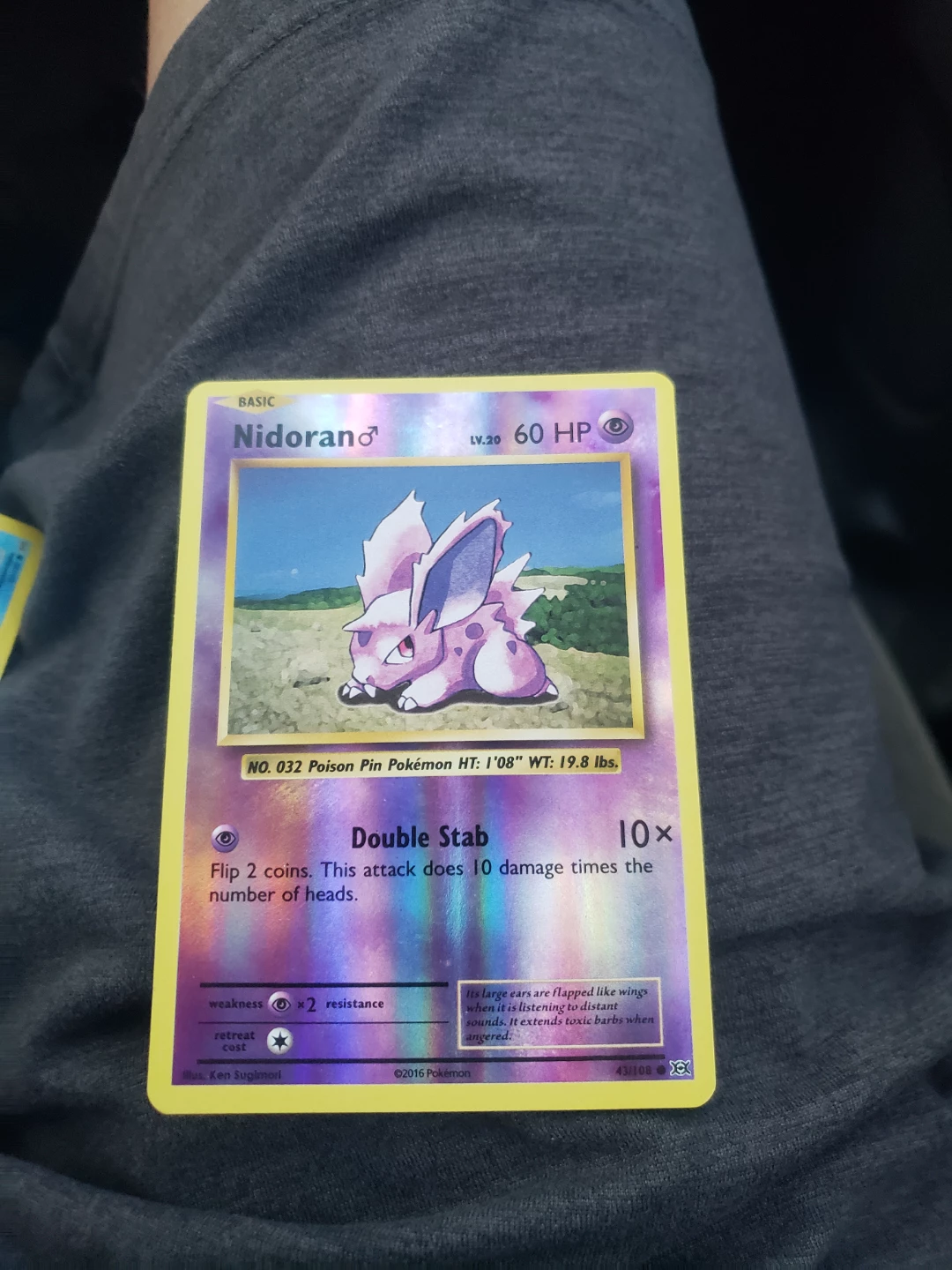 Pokemon Nidoran Male Basic Trading Card LV 20
