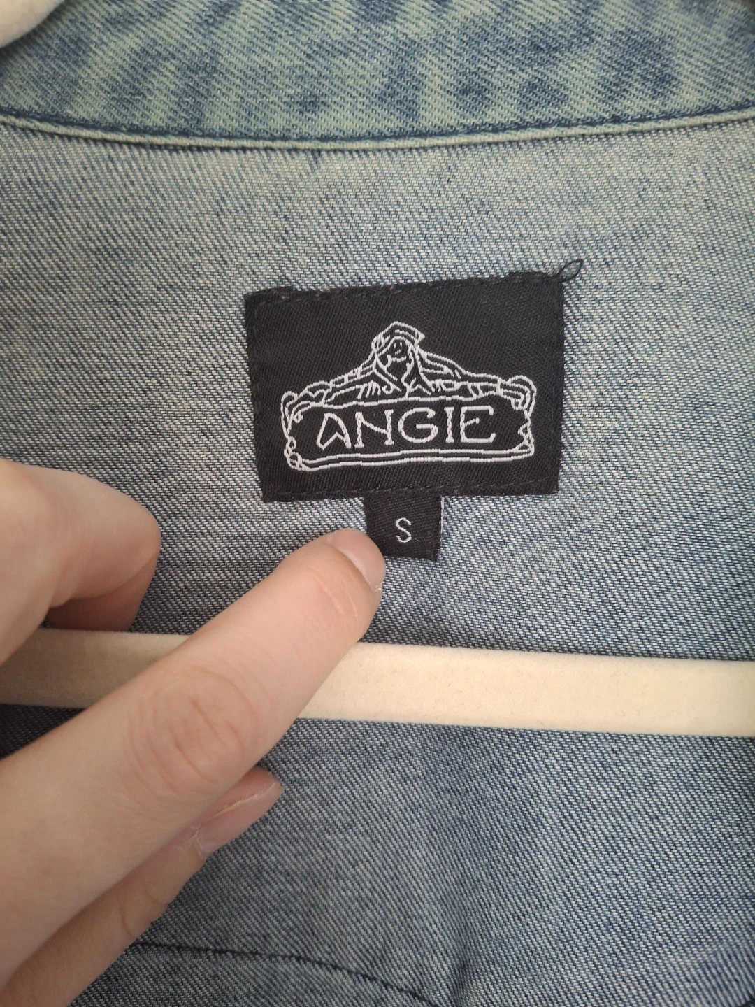 ANGIE Women's Denim Shirt Size S - photo 2