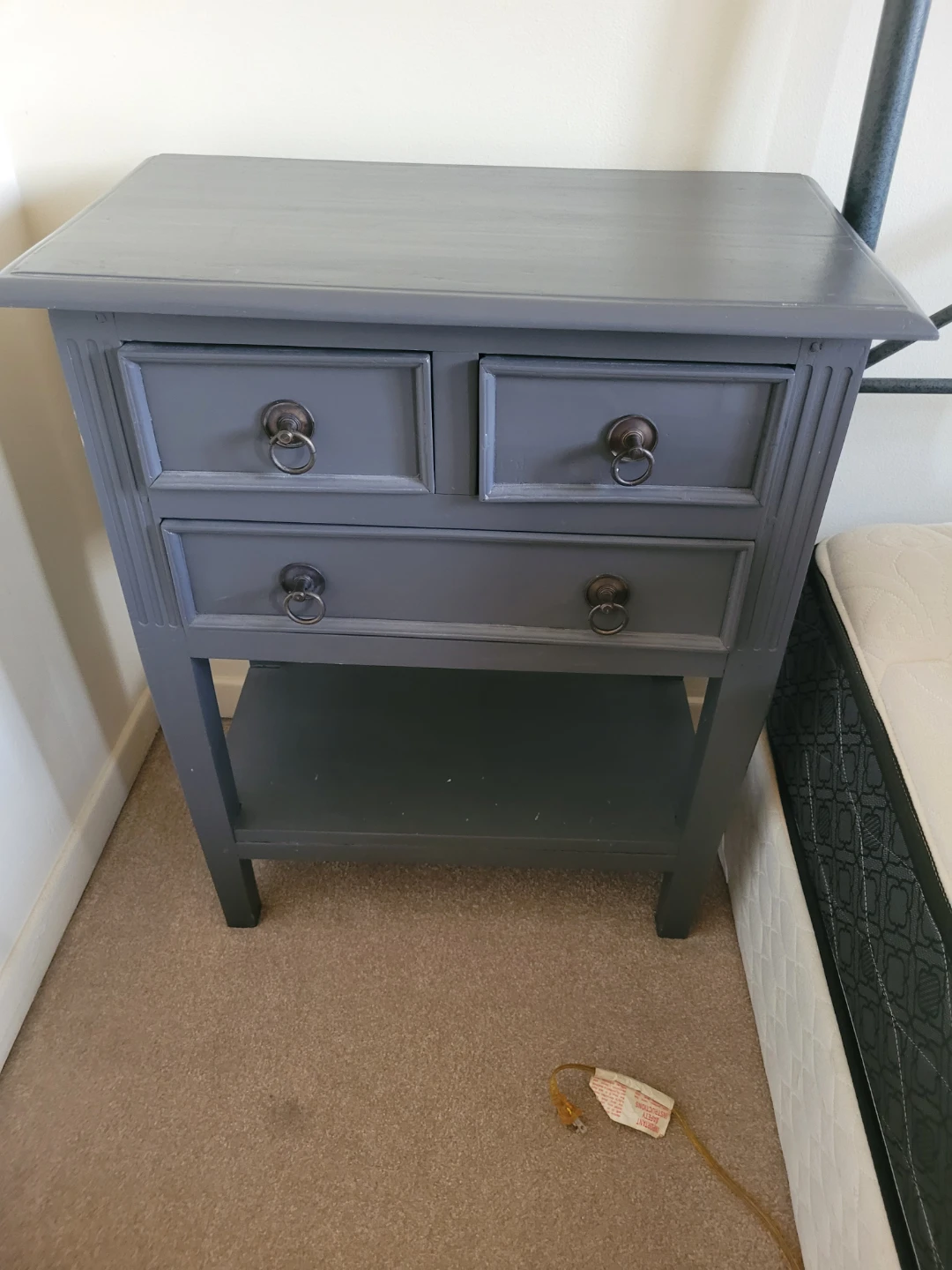 2 Grey Nightstands with 4 Drawers - photo 2