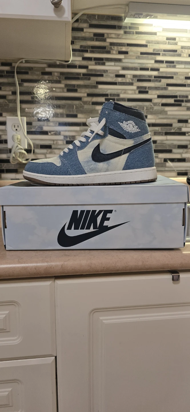 Nike Air Jordan 1 High Wash Denim Sneakers