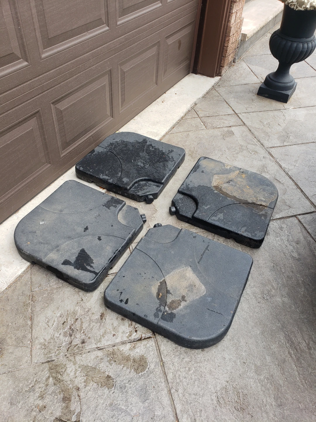 Set of 4 Black Umbrella Base Weights