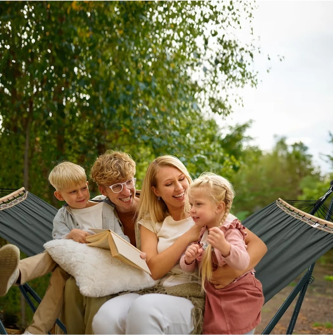 Solid Wood Spreader Bar Hammock with Stand - photo 2