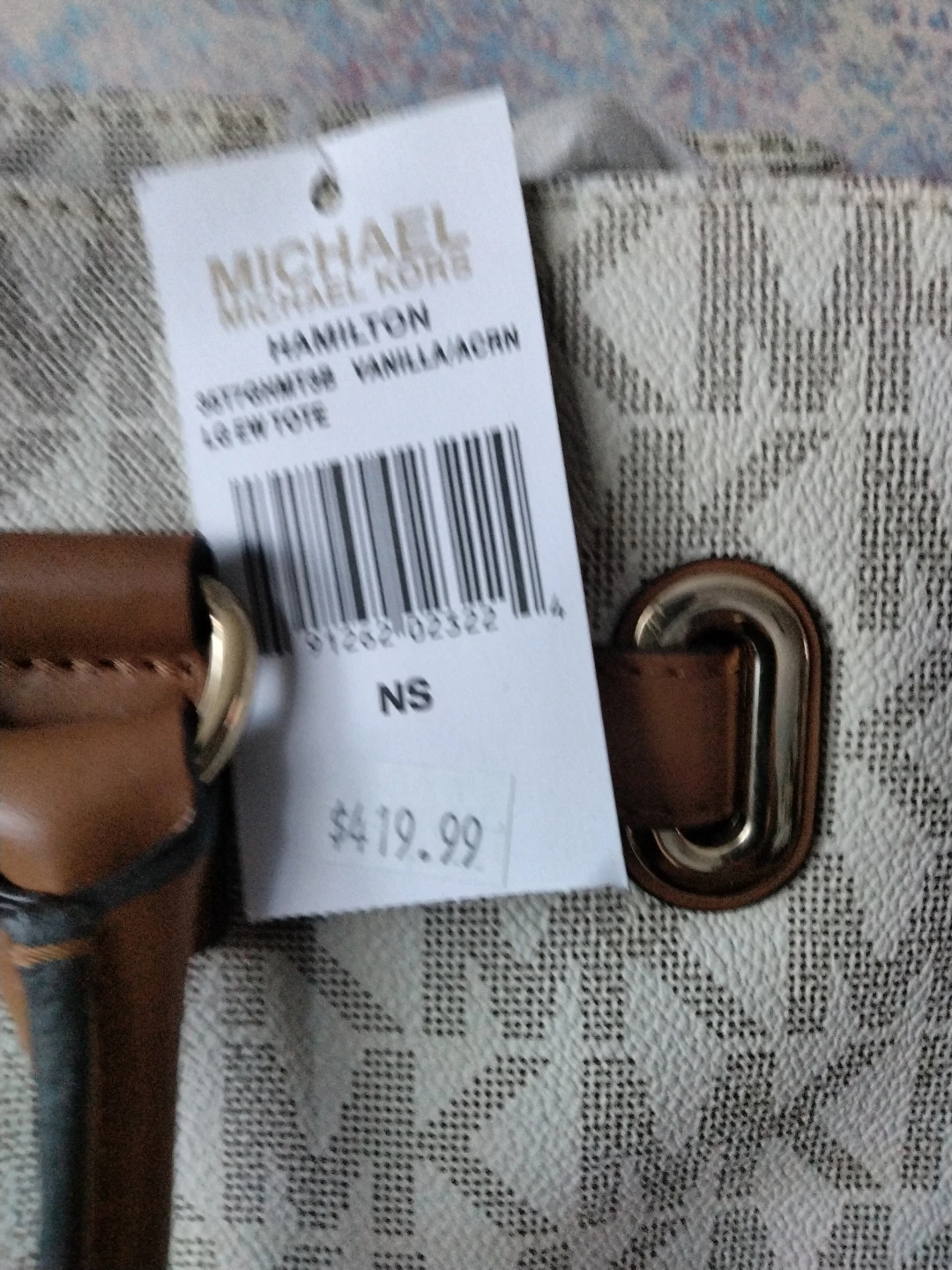 Michael Kors Hamilton LG EW Tote Vanilla/Acorn