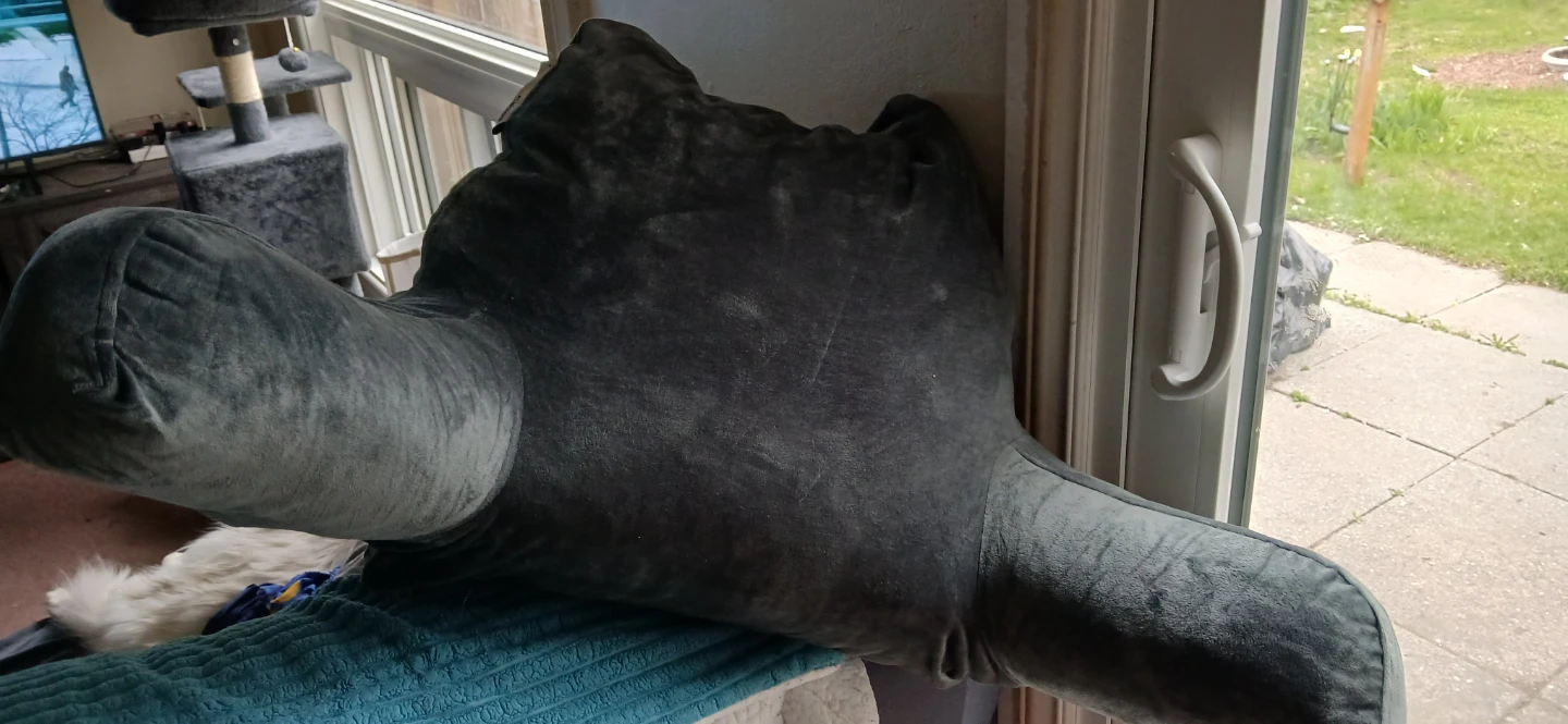 Dark Grey Armrest Cushion Pillow