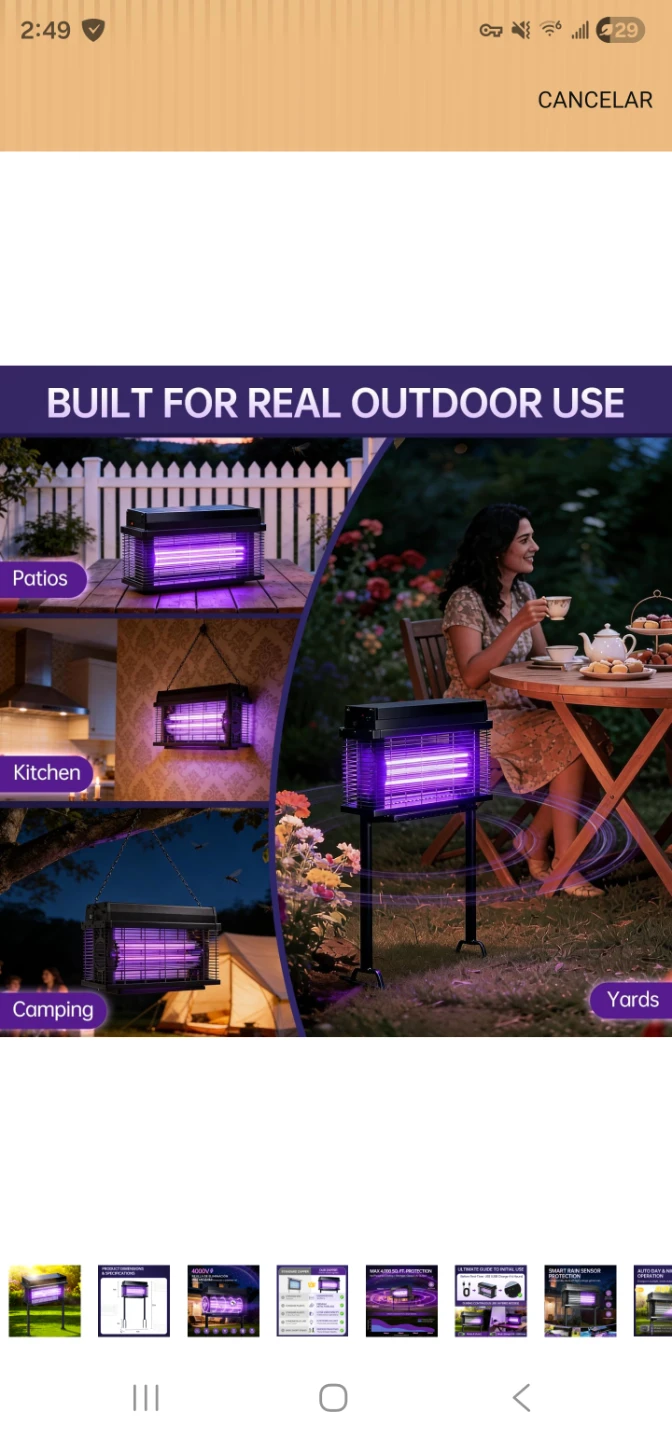 SPANSOL K160W Solar Bug Zapper - photo 4