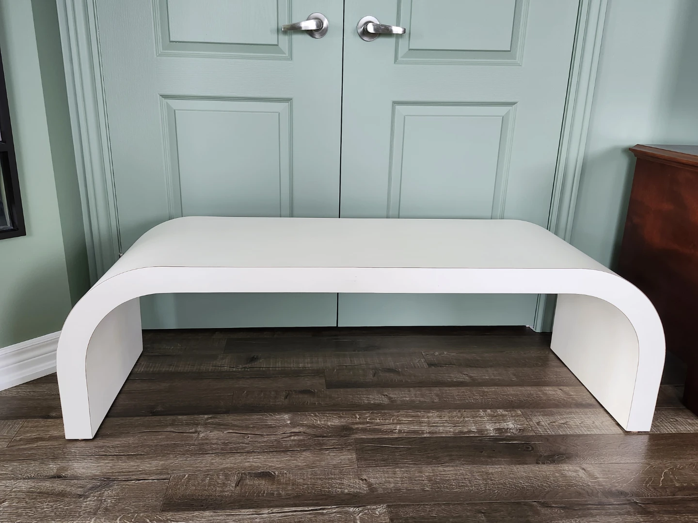 White Waterfall Coffee Table