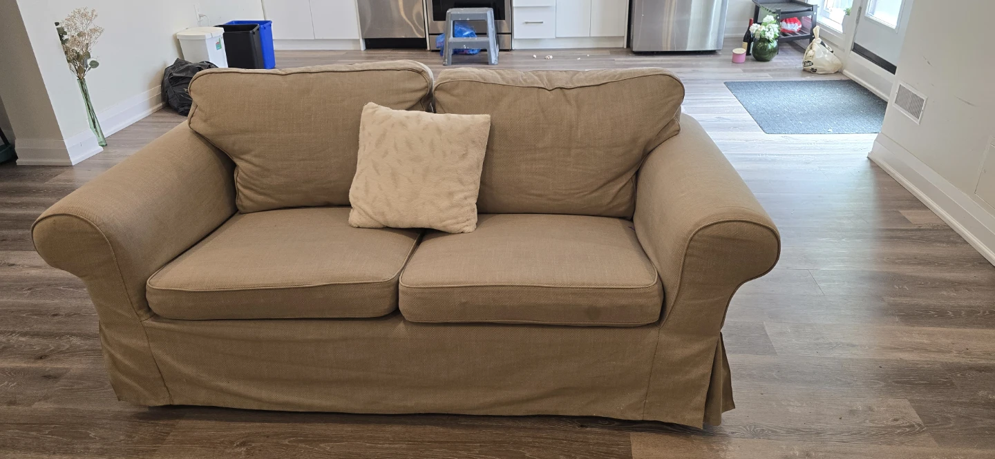 Ikea Beige Loveseat Sofa - photo 2