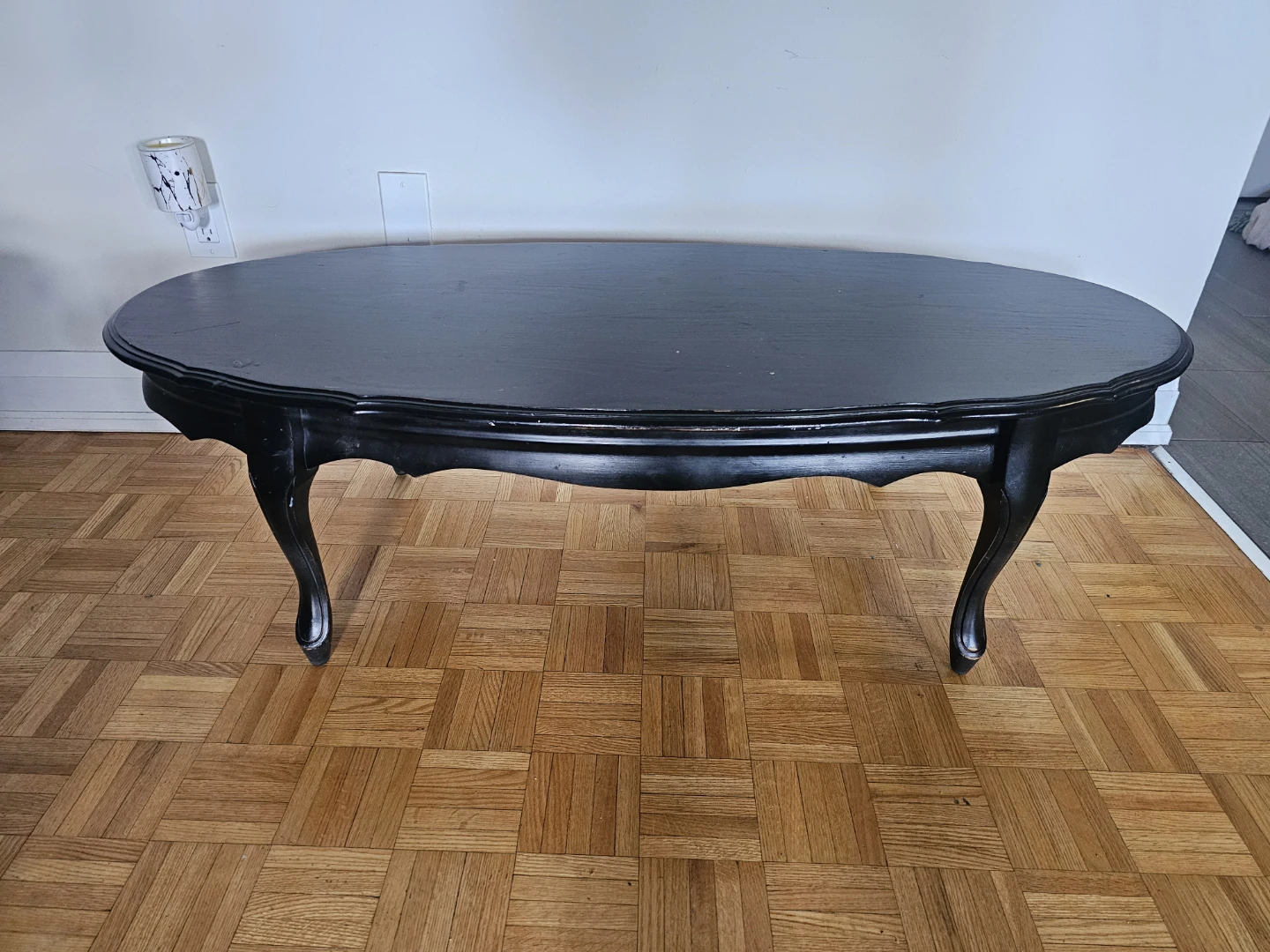 Black Oval Coffee Table