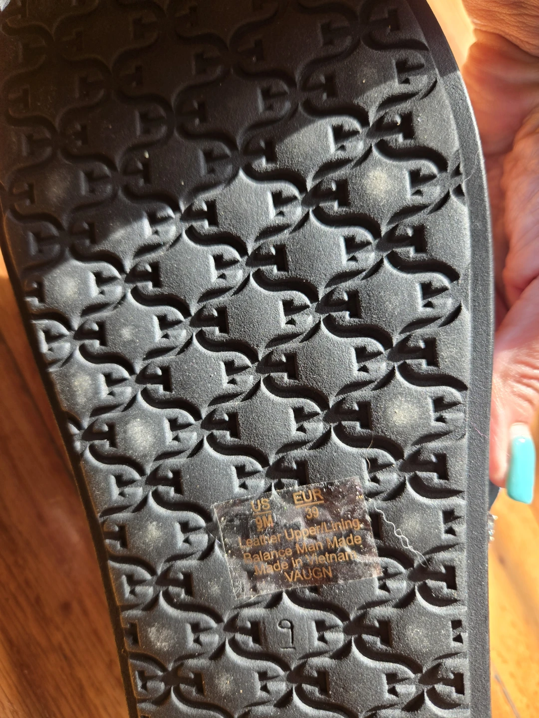 Sam Edelman Blue Leather Padded Slide Sandals Size 9 - photo 3
