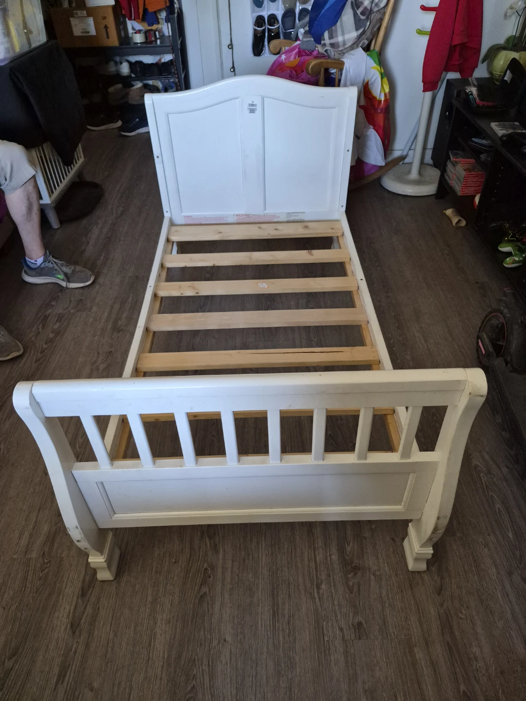 White Sleigh Style Toddler Bed - photo 2