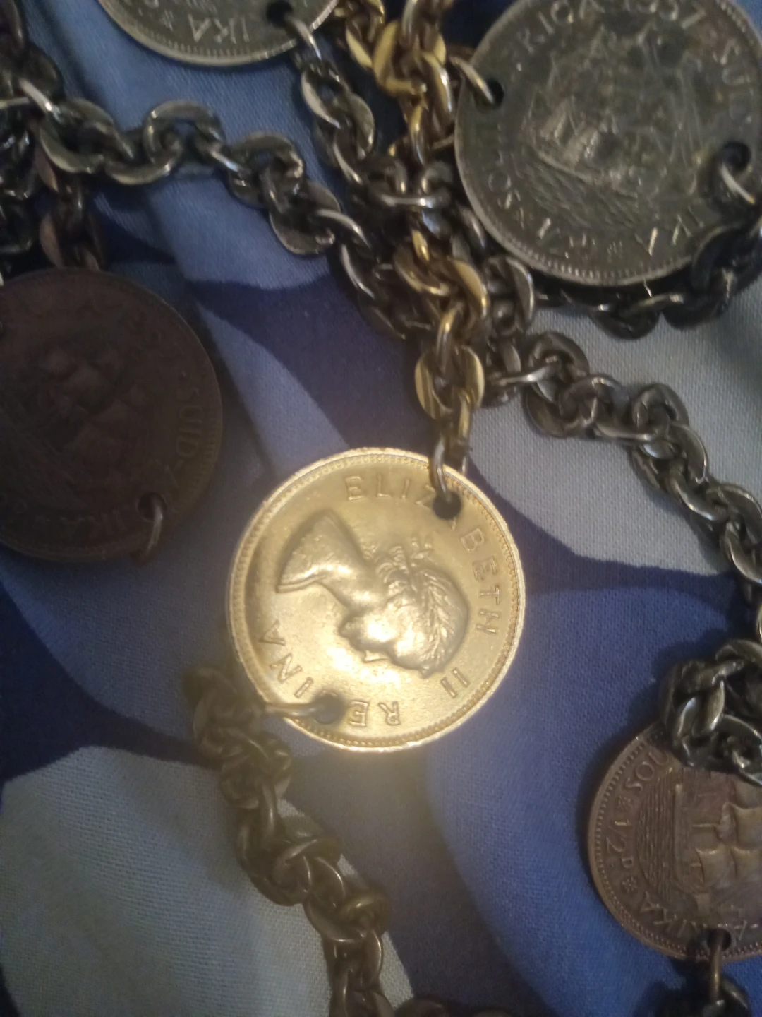 Coin Necklace with Queen Elizabeth II Pendant
