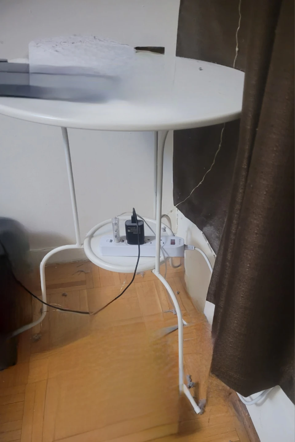 White Round Side Table