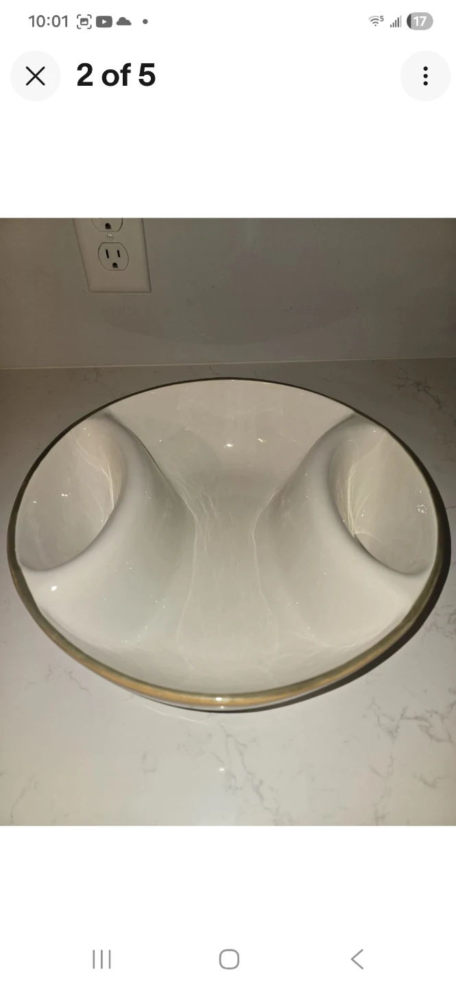 VTG Home Interiors Sonoma Villa Divided Chip Dip Bowl - photo 2