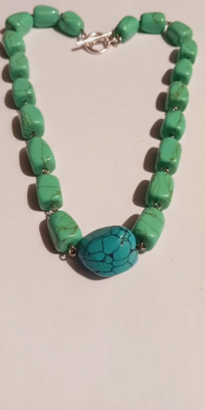 Beautiful Beaded Necklace with Toggle Clasp