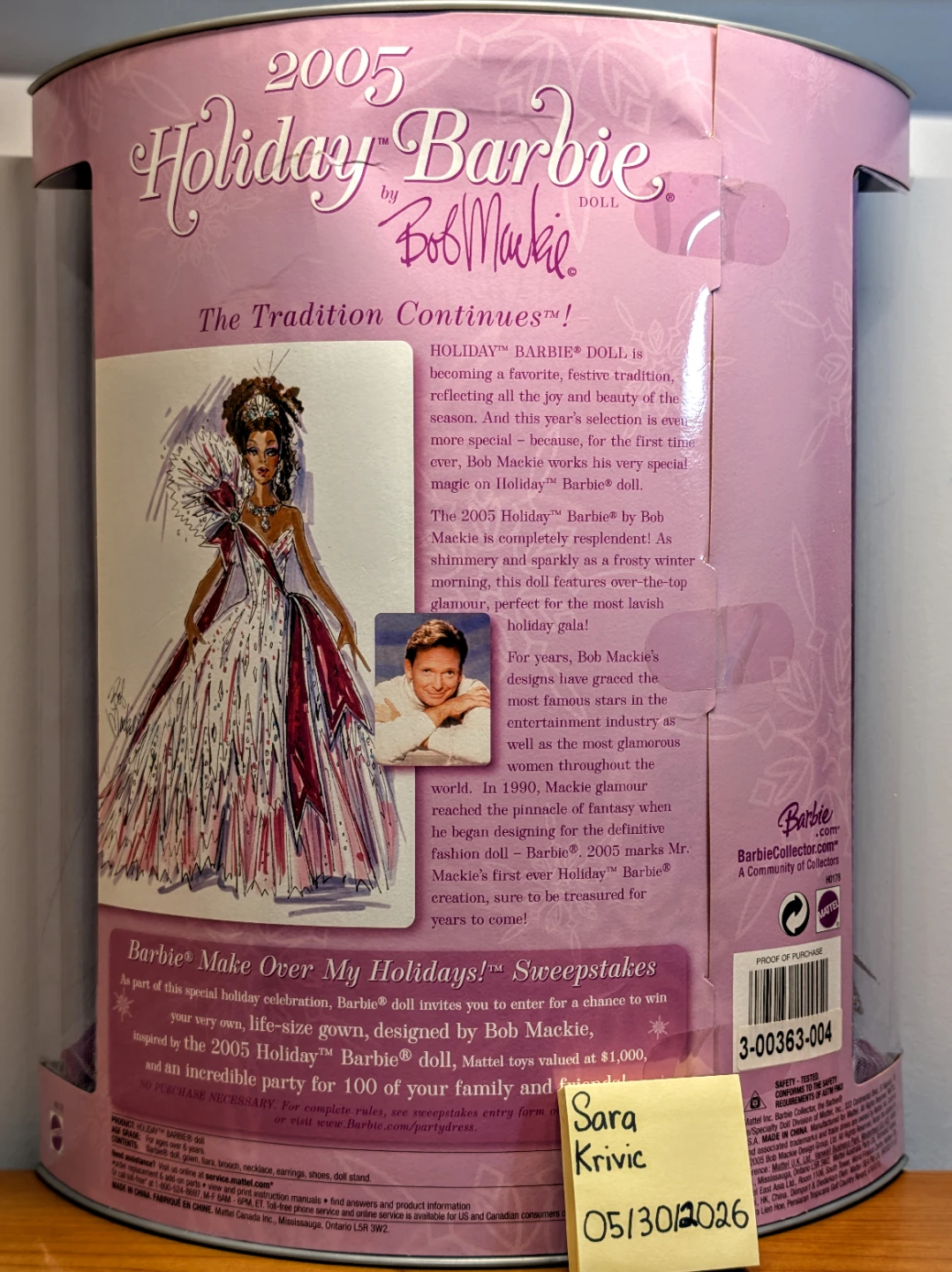 2005 Holiday Barbie by Bob Mackie Doll - photo 4