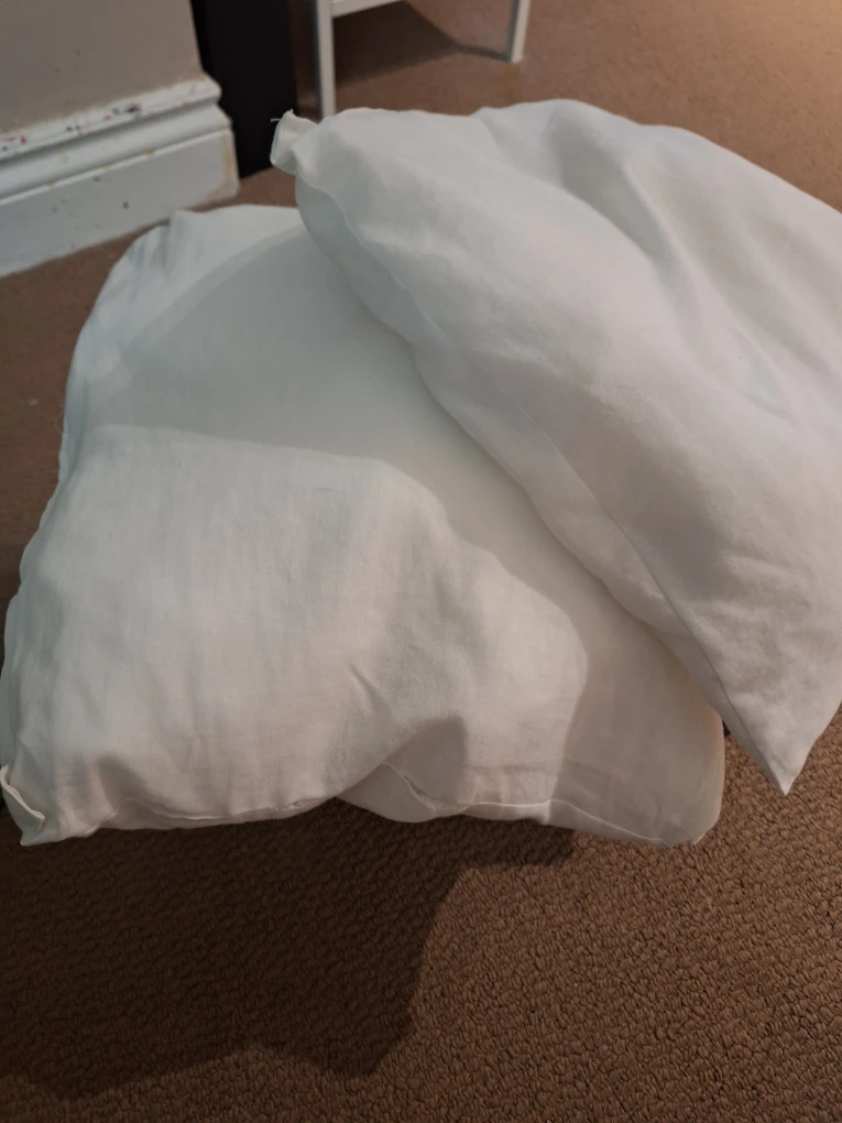 White Decorative Pillows(no covers) (Set of 2) - photo 2