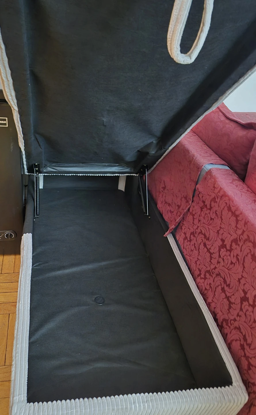 BN)Grey Corduroy Storage Lounge Chair - photo 3
