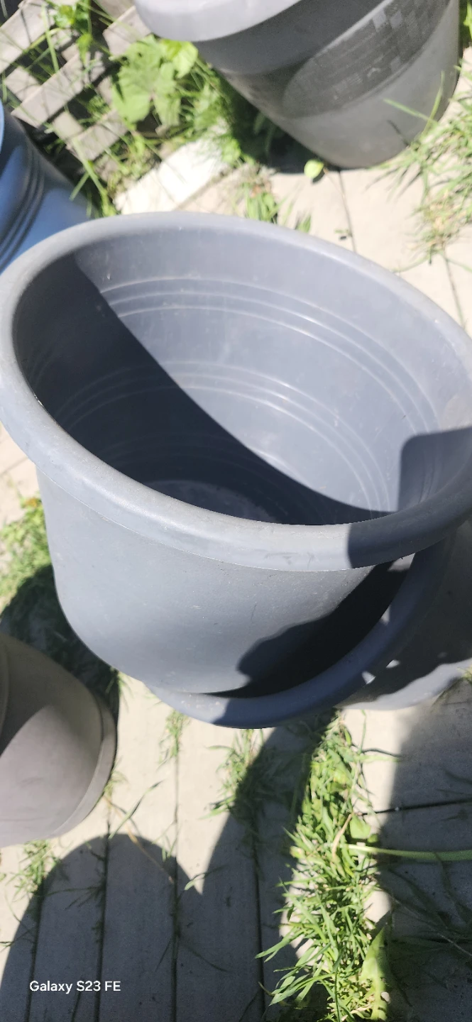 Grey Plastic Plant Pots. $3 Each - photo 2