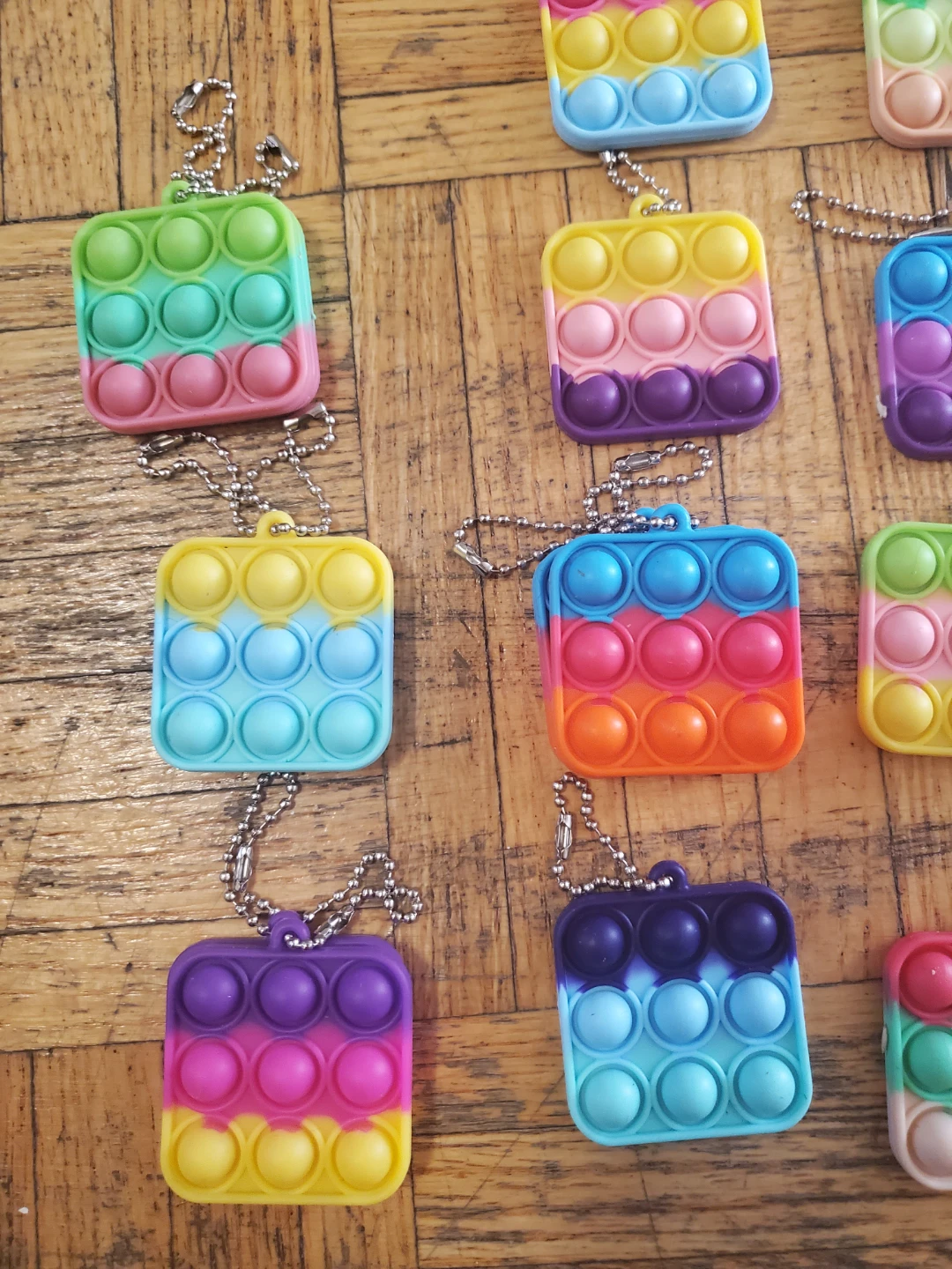 Mini Pop It Fidget Toy Keychains - photo 2
