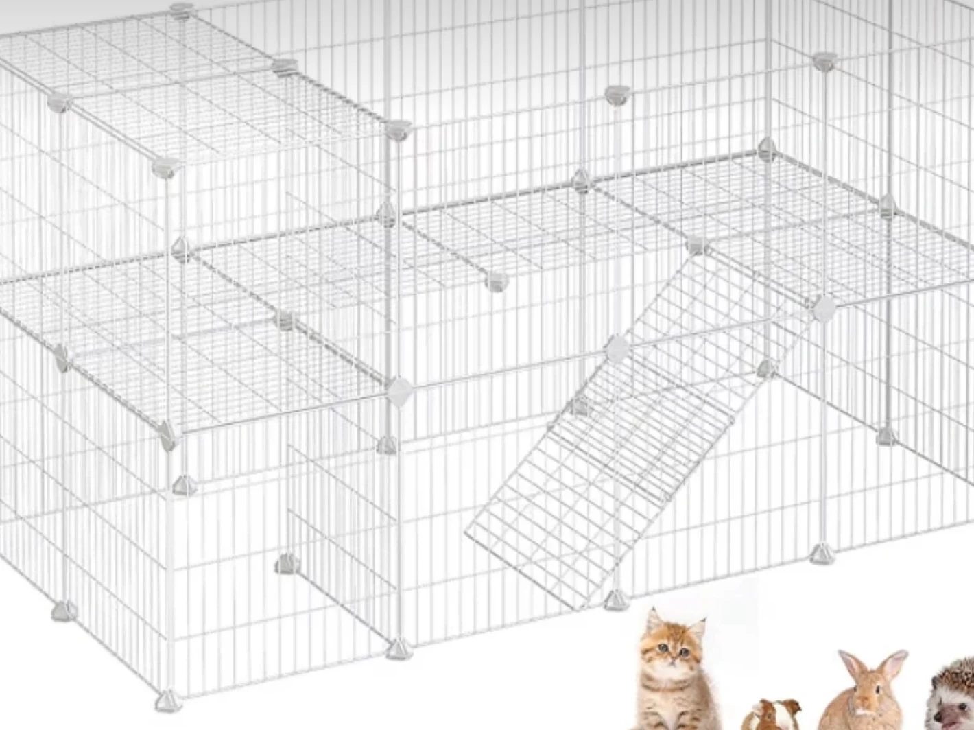 White Wire Pet Playpen/Crate