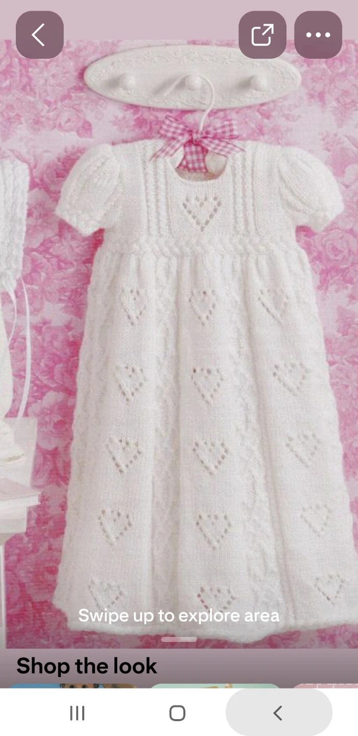 Vintage Knitting Pattern for Baby christening gowns - photo 4