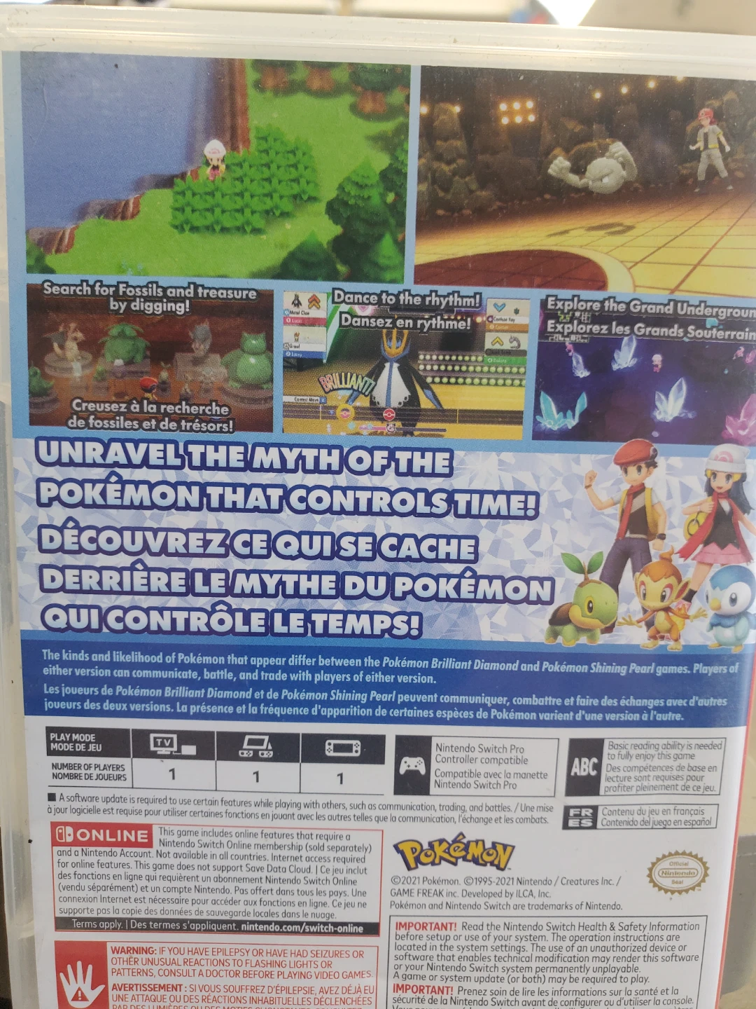 Nintendo Switch Pokemon Brilliant Diamond Game - photo 2